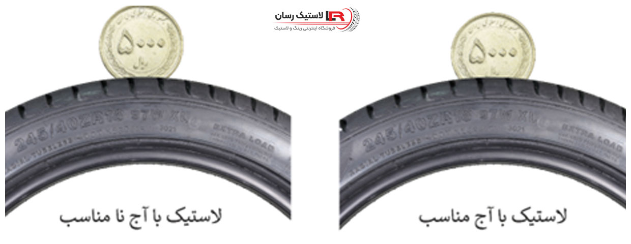 بررسی عمق آج لاستیک